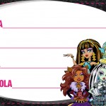 Etiqueta Escolar Personalizada Monster High 9