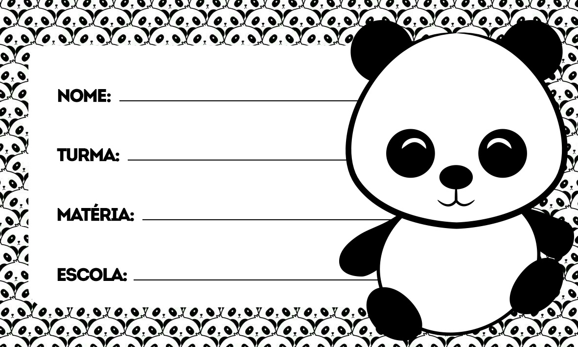 Etiqueta Escolar Luluca Panda - Fazendo a Nossa Festa
