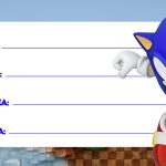 Etiqueta escolar Sonic 5