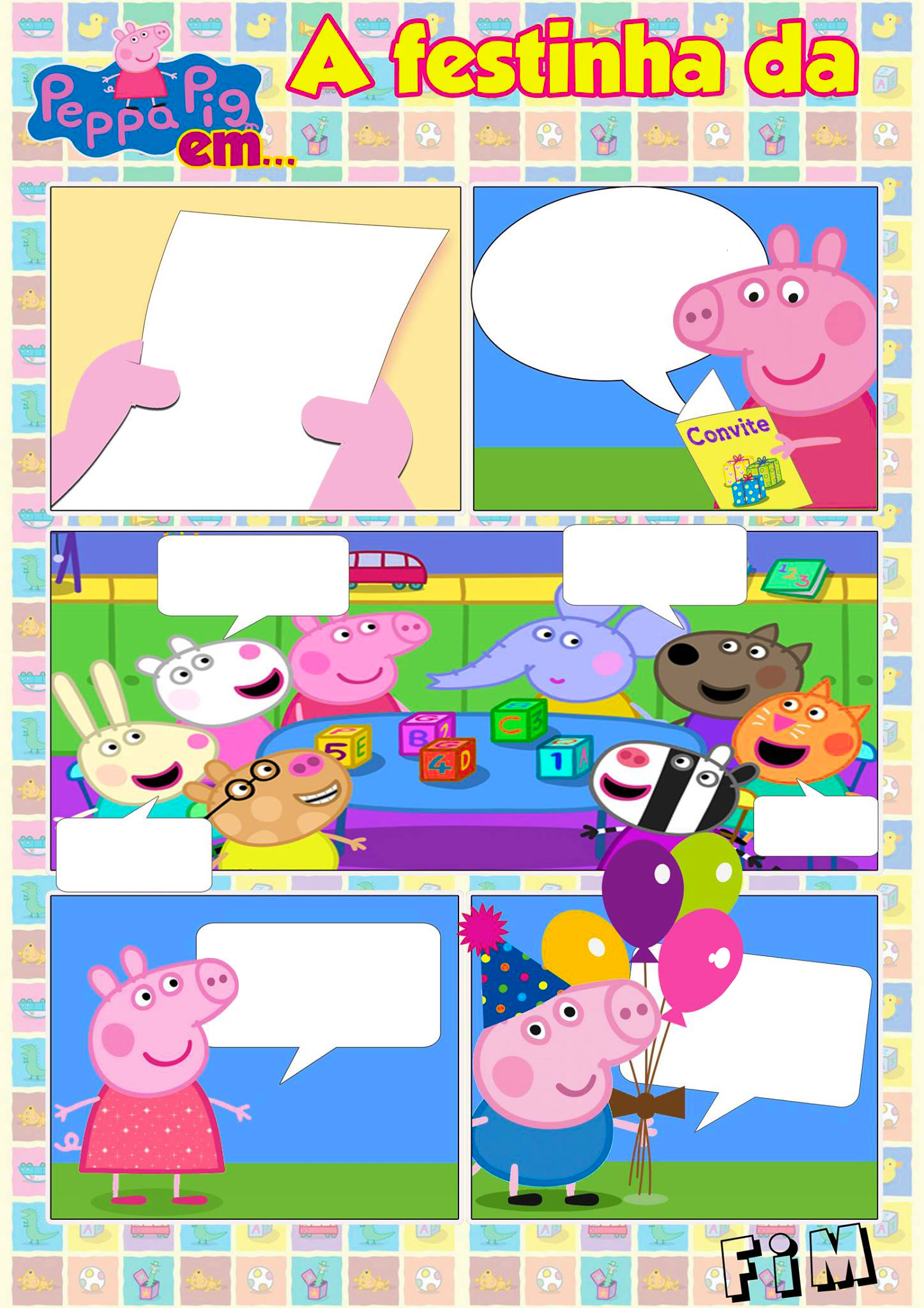 Pin em Convite peppa pig