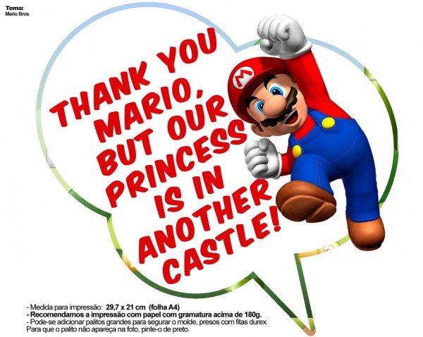 Plaquinhas Divertidas Mario Bros 09