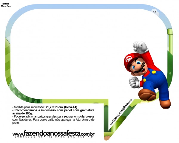 Plaquinhas Divertidas Mario Bros 31