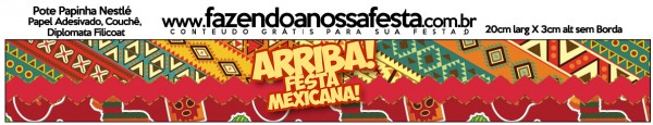 Rótulo Pote Papinha Festa Mexicana