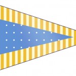 Bandeirinha Sanduiche Fundo Príncipe Azul e Dourado 2