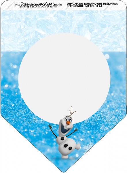 Bandeirinha Varalzinho Olaf Frozen