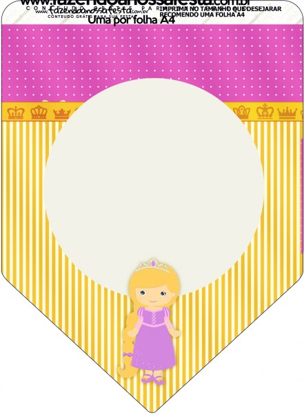 Bandeirinha Varalzinho Princesa Loira