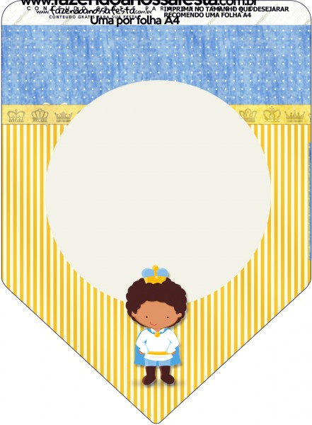 Bandeirinha Varalzinho Príncipe Afro