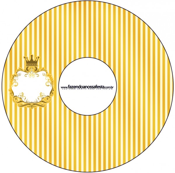 CD DVD Fundo Príncipe Azul e Dourado