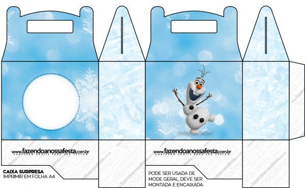 Caixa Lembrancinha Olaf Frozen