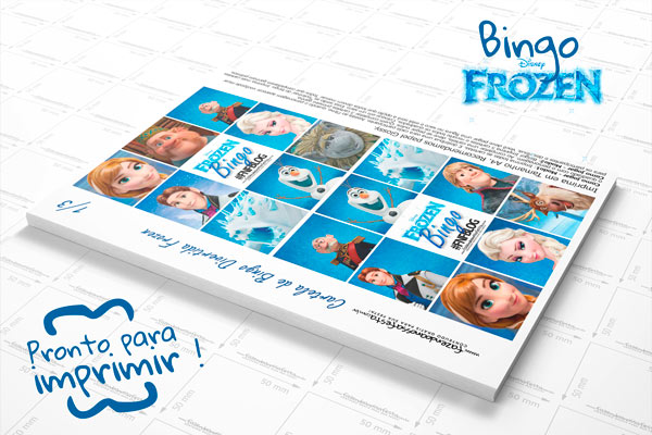 Cartela Bingo Frozen