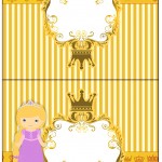 Cartão Agradecimento de Mesa Princesa Loira