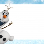 Convite, Moldura e Cartão Olaf Frozen