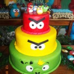 Bolo Festa Angry Birds do Bruno