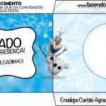 Envelope Cartão Olaf Frozen