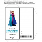 Envelope Convite Frozen Ingresso Cinema