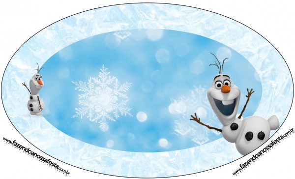 Placa Elipse Olaf Frozen