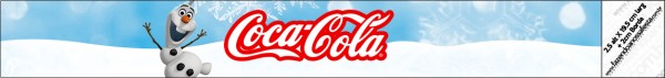 Rótulo Coca cola Olaf Frozen