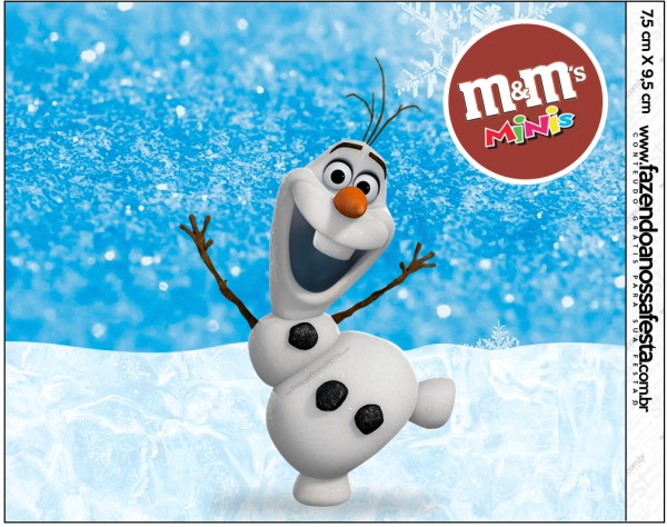 Rótulo Mini MM Olaf Frozen