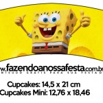 Saias Wrappers para Cupcakes 2 Bob Esponja - Um Herói Fora D'Água