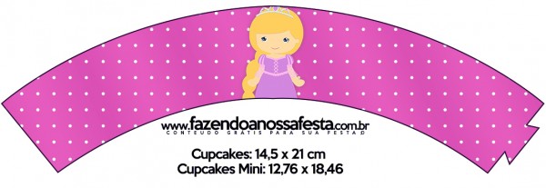 Saias Wrappers para Cupcakes Princesa Loira 2