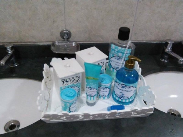 Kit Toilet Festa 15 anos Azul Tiffany