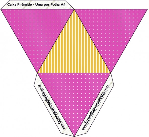 Caixa Pirâmide Fundo Princesa