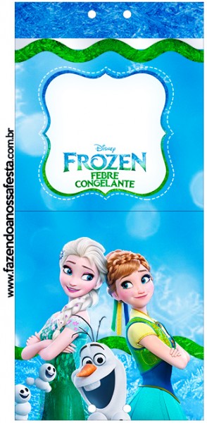 Convite Pirulito Frozen Febre Congelante