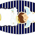 Esmalte Batizado Menino Azul Marinho e Branco