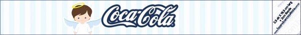Rótulo Coca cola Batizado Azul Claro