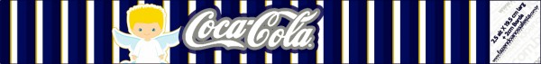 Rótulo Coca-cola Batizado Azul Marinho Anjinho Loiro