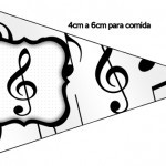 Bandeirinha Sanduiche 4 Notas Musicais