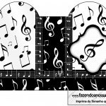 Caixa Coração Notas Musicais