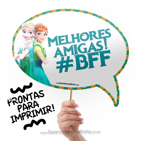 Plaquinhas divertidas Frozen Fever