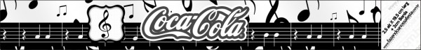 Rótulo Coca cola Notas Musicais