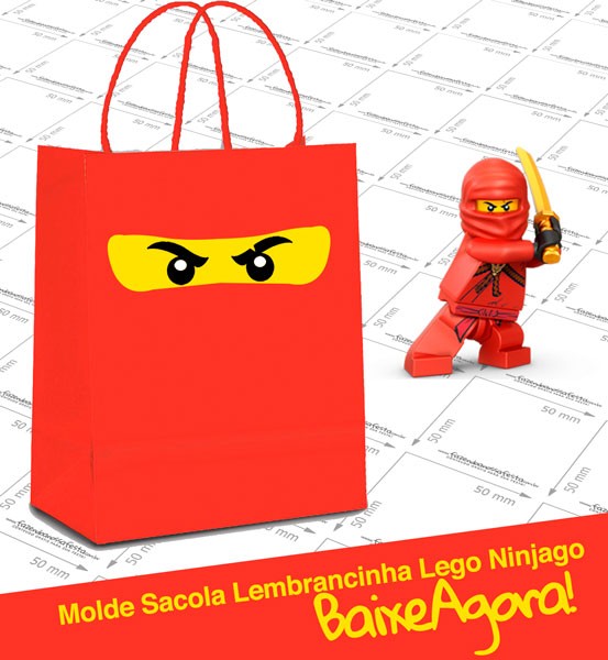 Molde Sacolinha Lego Ninjago