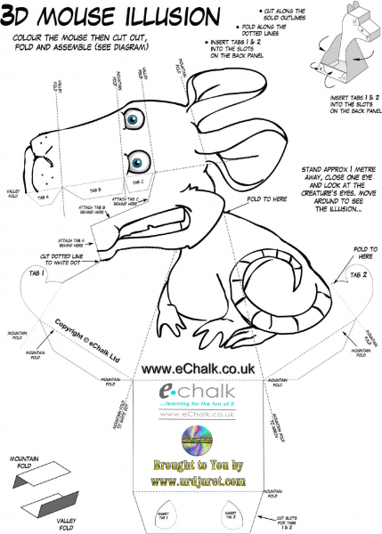 eChalk Cheddar the Mouse colour your own