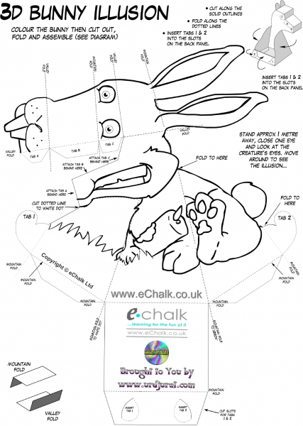 eChalk Jack the Hare colour your own
