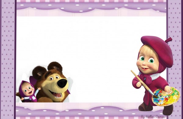 Convite Masha e o Urso