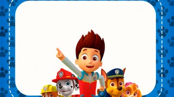 Patrulha Canina – Kit Festa Infantil para Imprimir Convite Paw Patrol Patrulha Canina