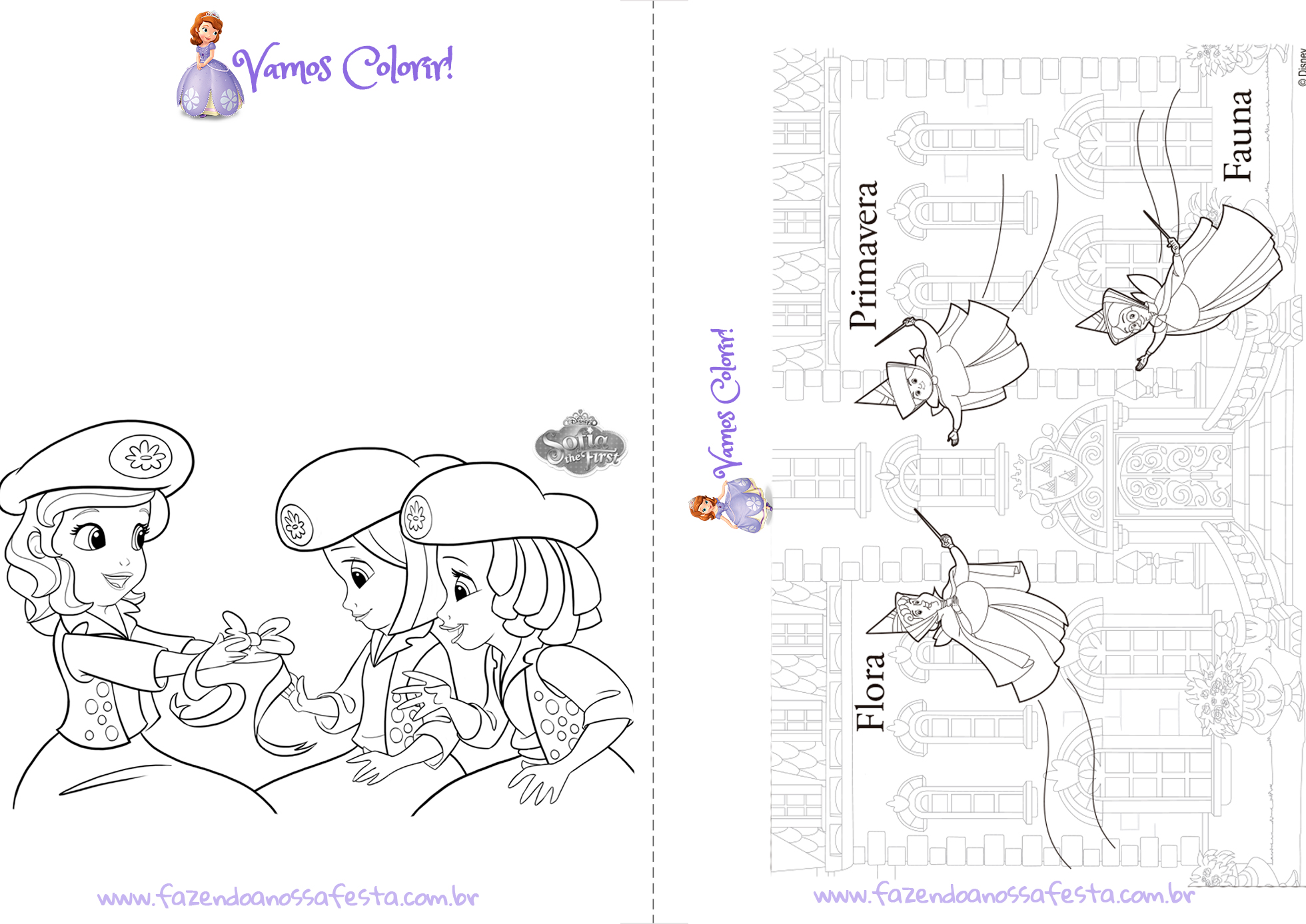 Kit Princesas pdf Desenhos para Colorir