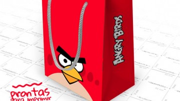Sacolinha Angry Birds – Grátis e Pronta para Imprimir Molde Sacolinha Angry Birds