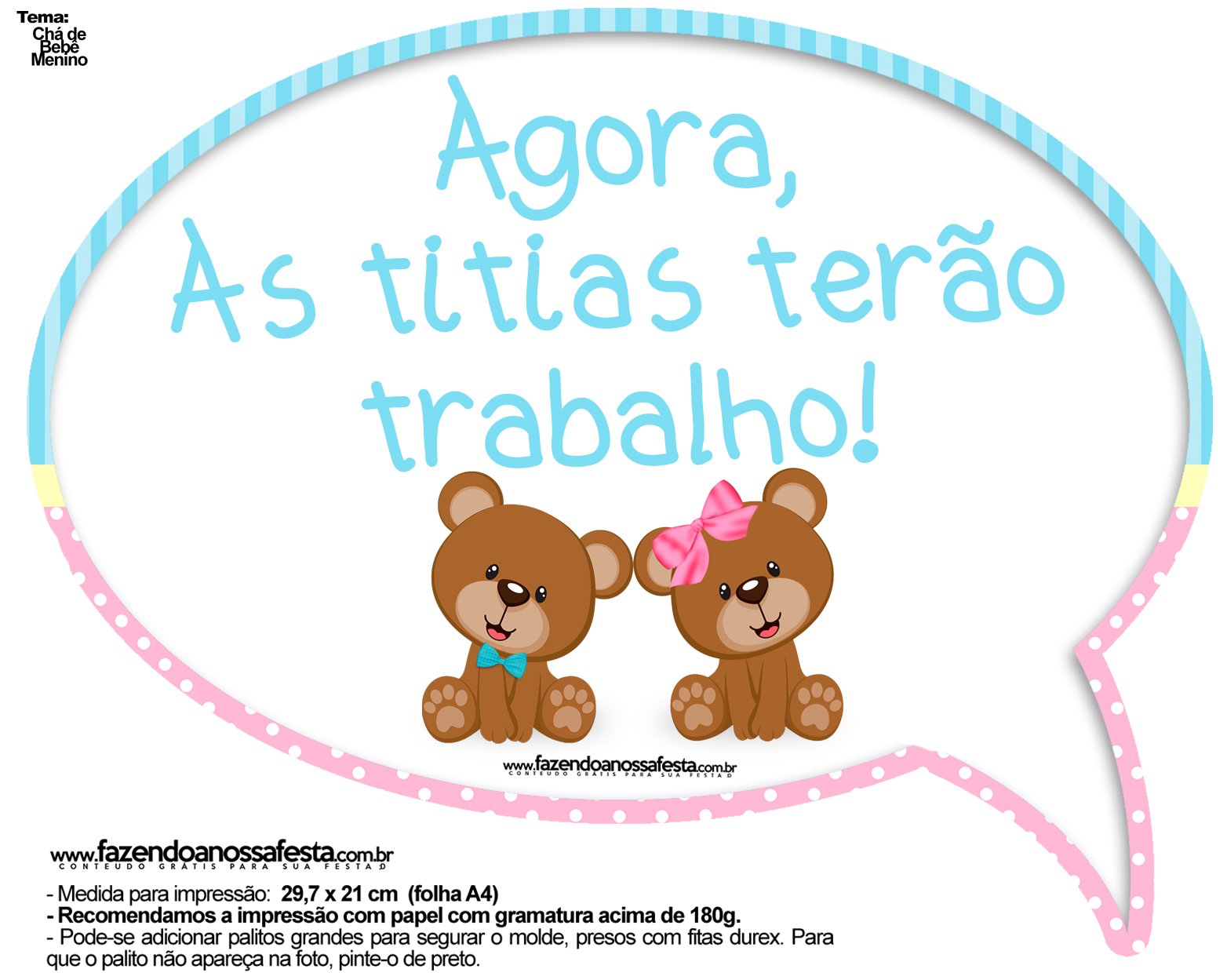 Pin en chá revelação urso