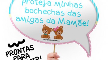 Plaquinhas Divertidas Chá Revelação – Prontas para Imprimir Plaquinhas Divertidas Chá Revelação - Modelo