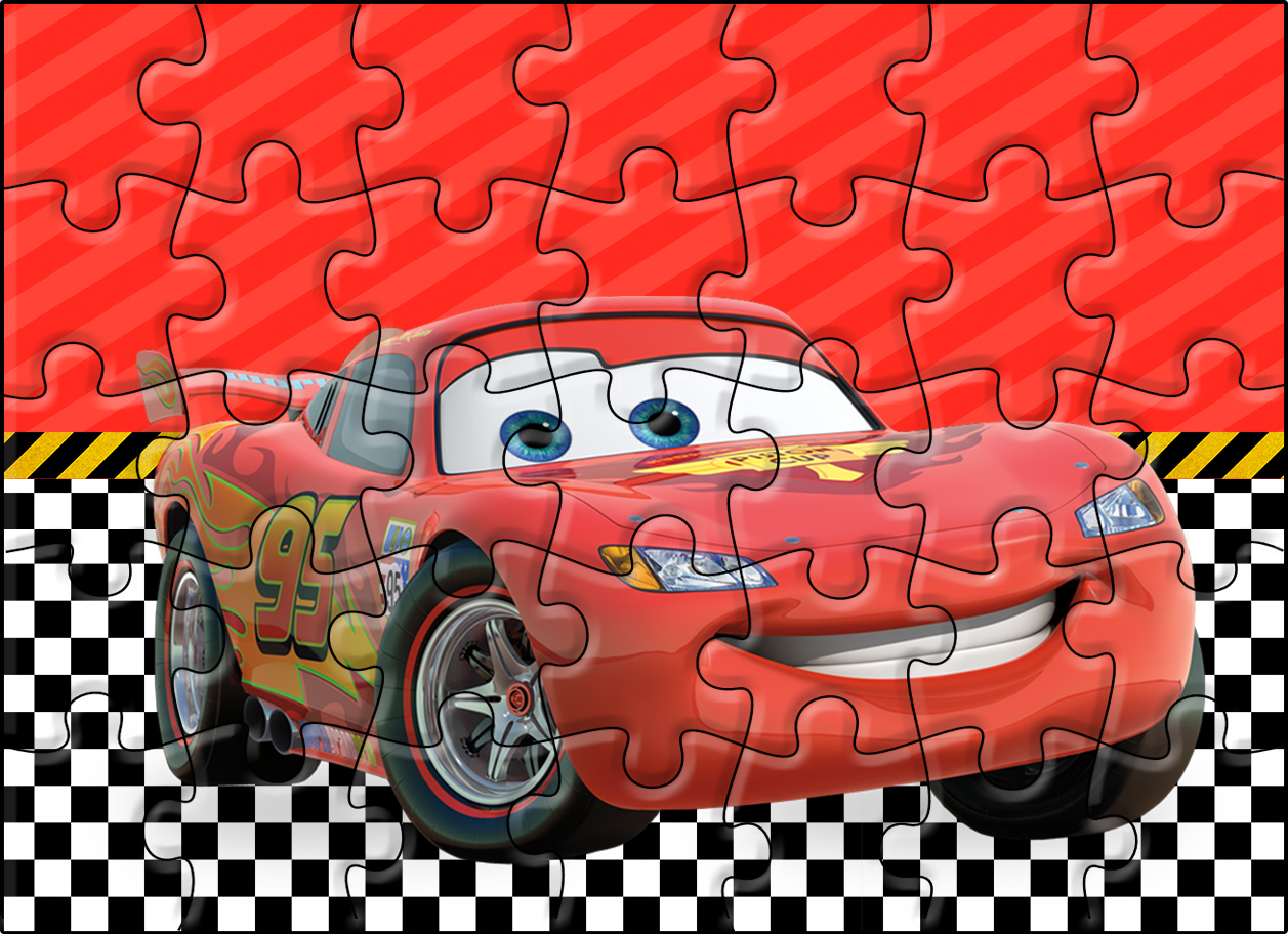 Arquivo De Corte - Quebra-cabeça (carros Disney) 1