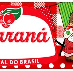 Rótulo Guaraná Caçulinha Kit Festa Junina Vermelho e Branco