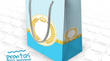 Sacolinha Surpresa Coroa Príncipe – Pronta para Imprimir Sacolinha Surpresa Coroa Príncipe - Modelo