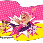 Bandeirinha Sanduiche 2 Barbie Super Princesa Rosa