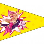Bandeirinha Sanduiche 4 Barbie Super Princesa
