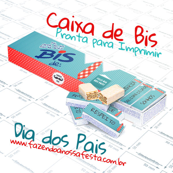 Caixa Bis Dia dos Pais Personalizada – Grátis