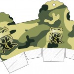 Caixa Cupcake Kit Militar Camuflado